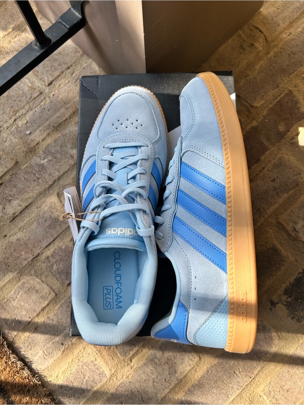 Adidas Breaknet Sleek Women Sneaker Clear Sky Real Blue Cloudfoam Low Top Casual - Picture 4 of 7